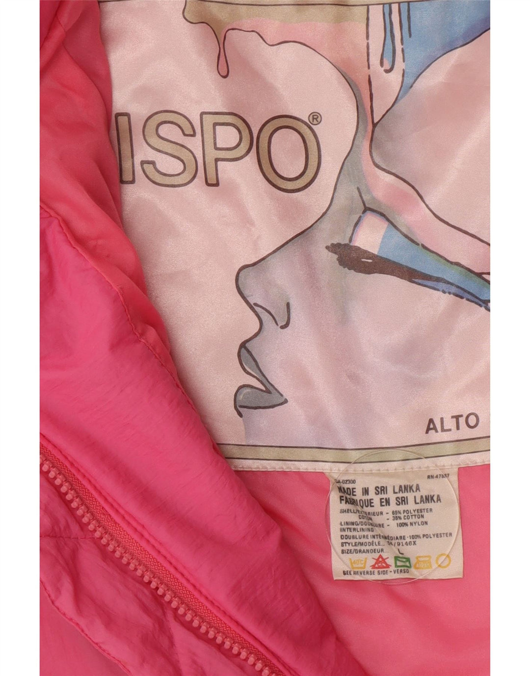 Ispo ženska skijaška jakna UK 16 veliki ružičasti poliester