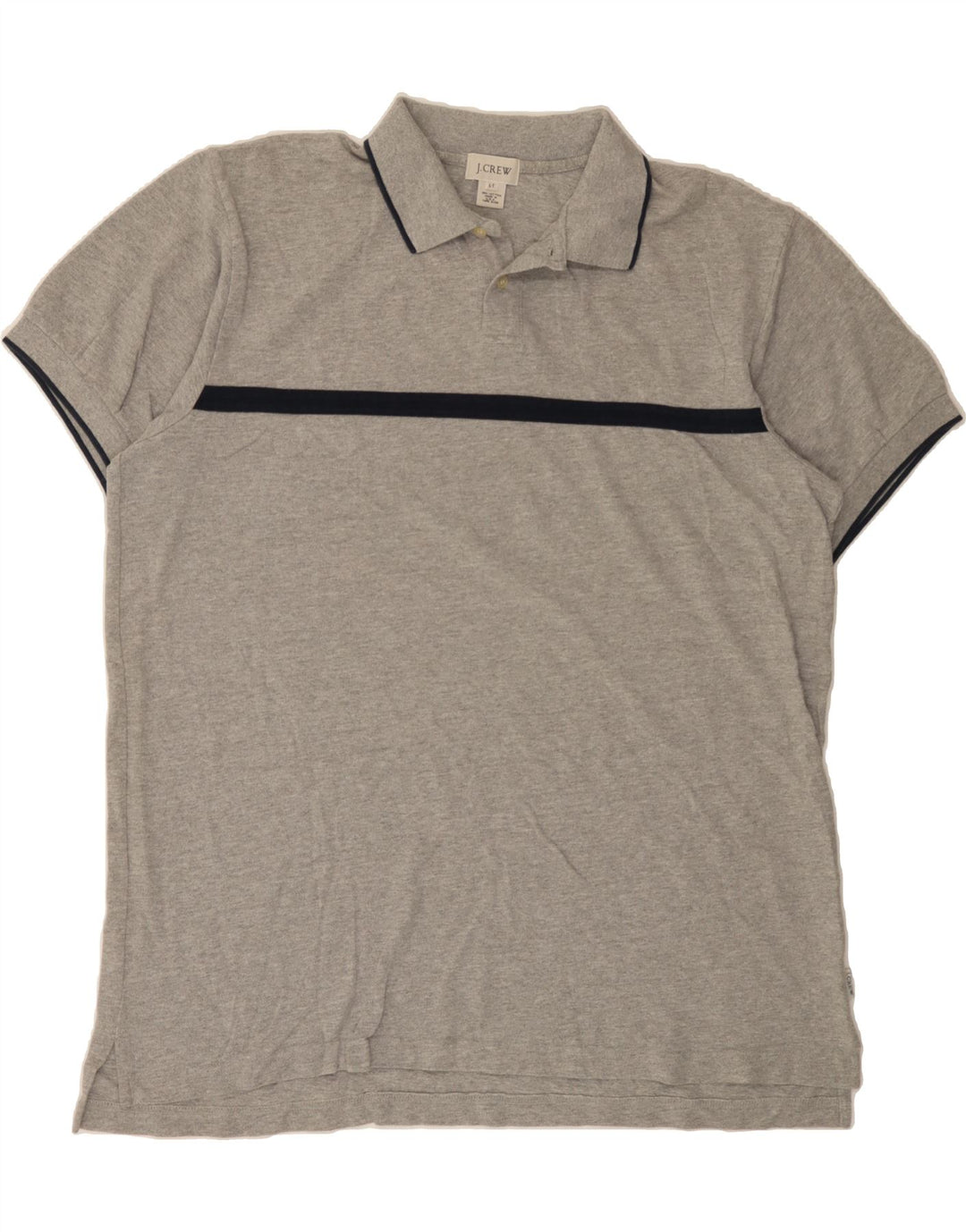 J. CREW Mens Polo Shirt Large Grey Cotton Vintage J. Crew and Second-Hand J. Crew from Messina Hembry 