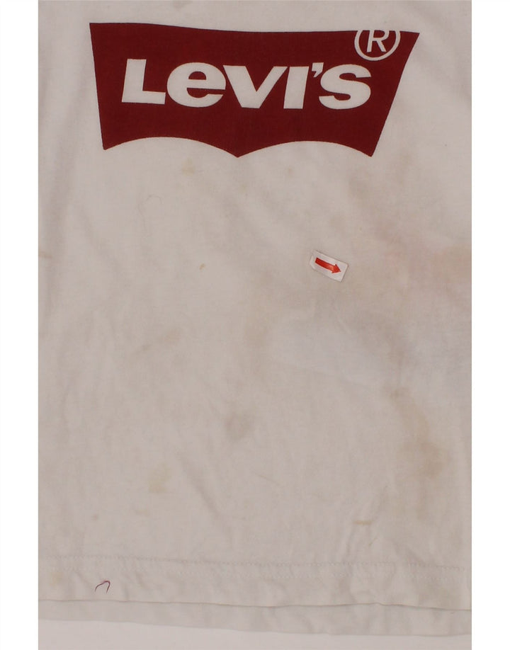LEVI'S majica kratkih rukava s grafičkim motivima za dječake 3-4 godine, bijeli pamuk