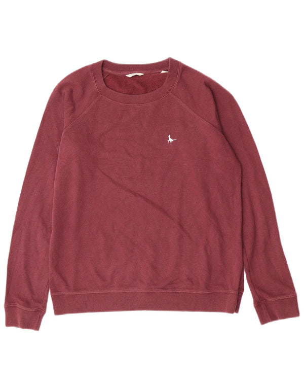 Jack Wills Ženska majica s kratkim rukavima UK 10 Mali bordo pamuk