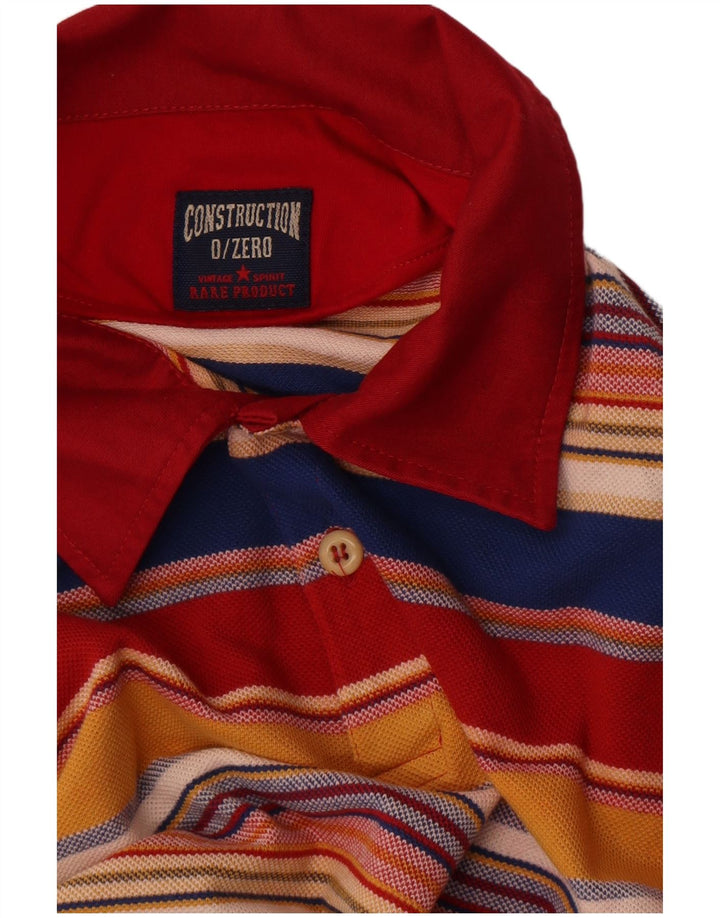 Vintage muška ragbi polo majica dugih rukava srednje raznobojnih pruga