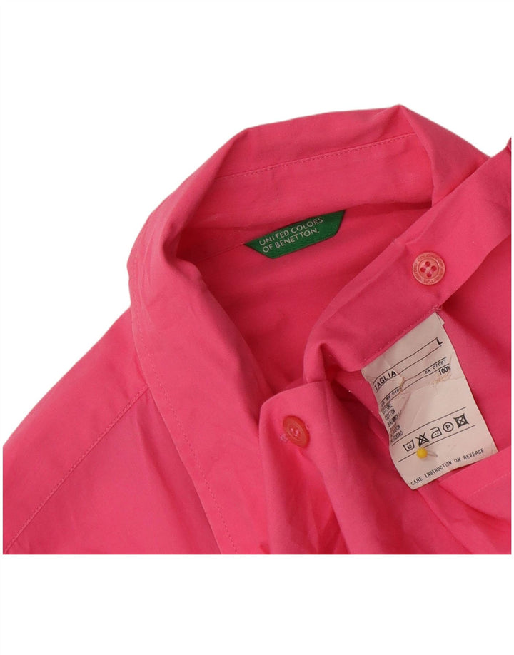 Benetton ženska košulja velika ružičasta pamuk