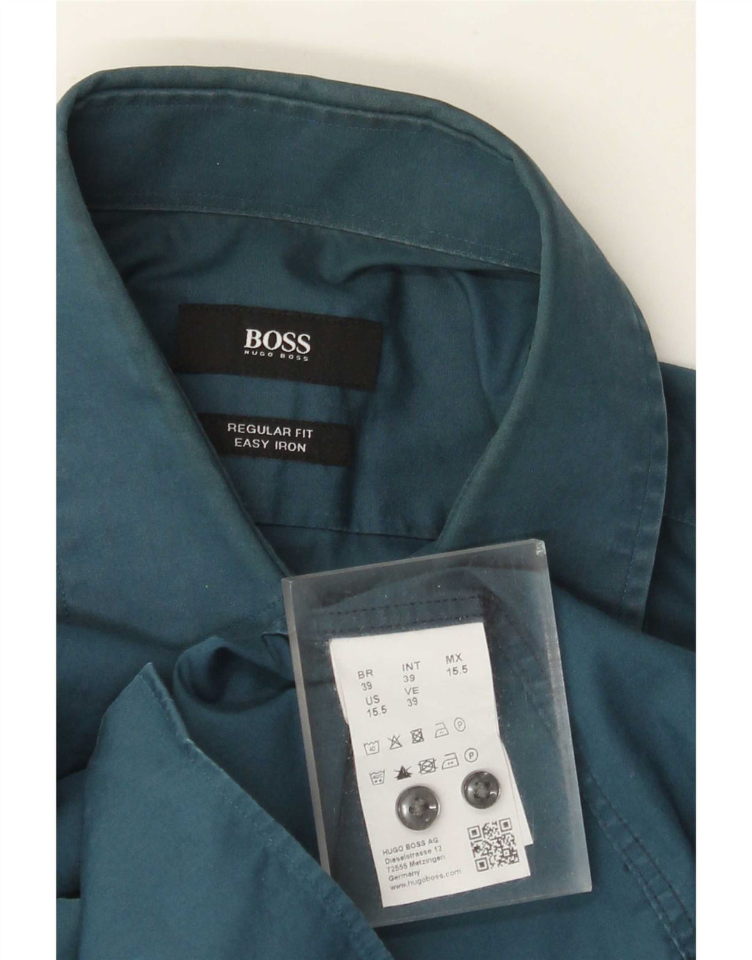 Hugo Boss muška košulja standardnog kroja, veličina 39, srednje plavi pamuk