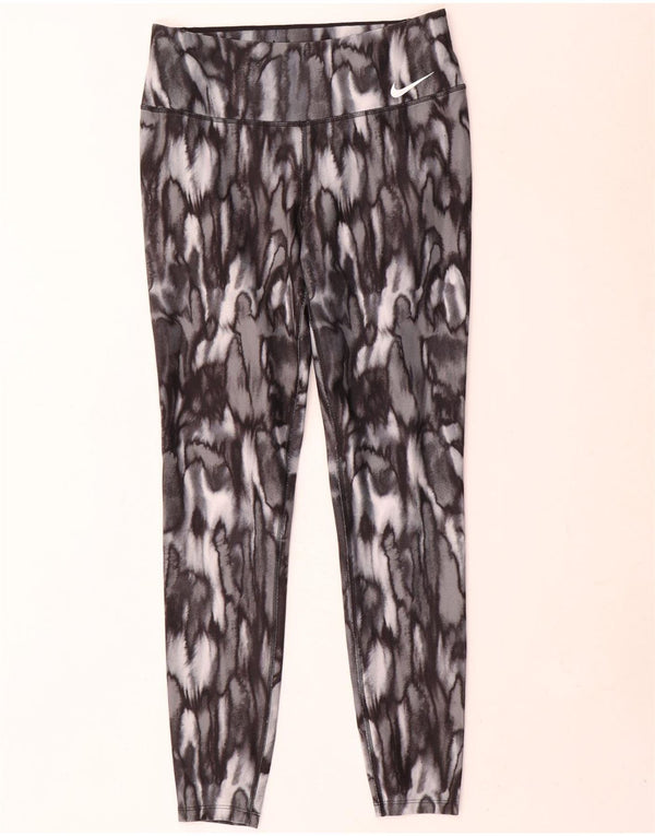 Ženske Nike Dri Fit Leggings UK 14 srednje sive boje sa životinjskim printom