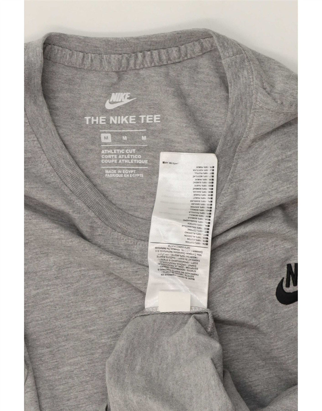 Nike muška majica atletskog kroja srednje sivi pamuk