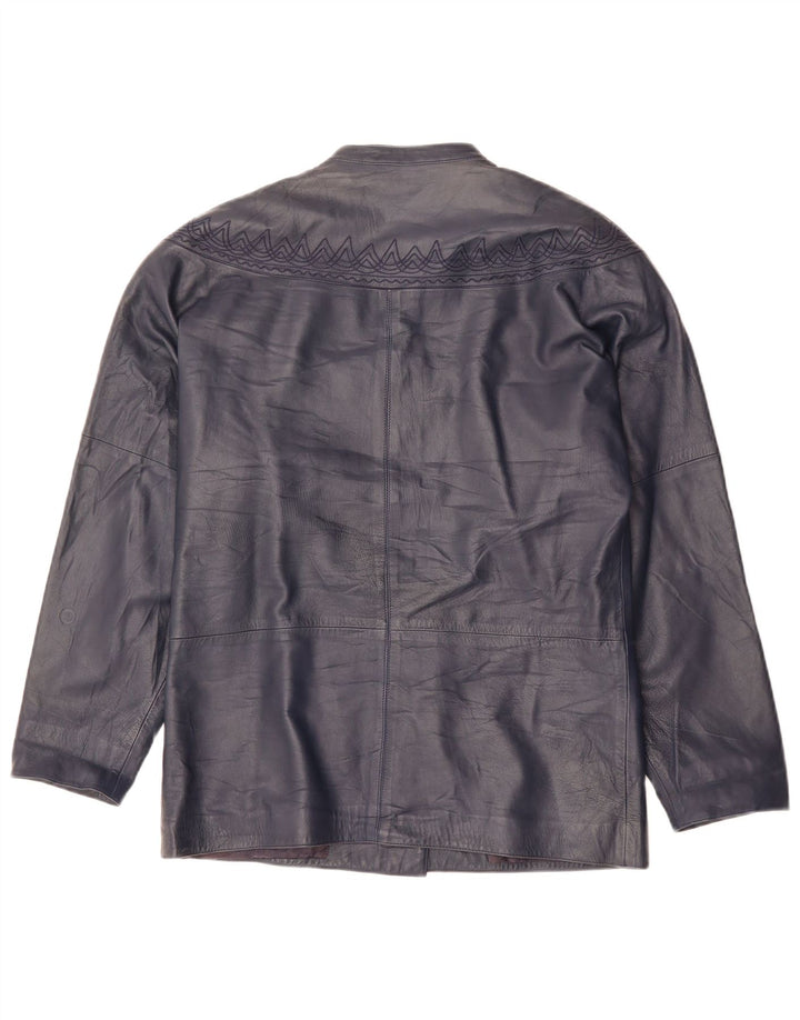 GENNY ženska prevelika kožna jakna EU 34 XS tamnoplava