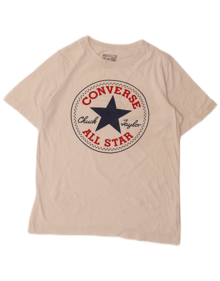 CONVERSE Majica kratkih rukava s grafičkim motivima za dječake 10-11 godina Srednje bijeli pamuk