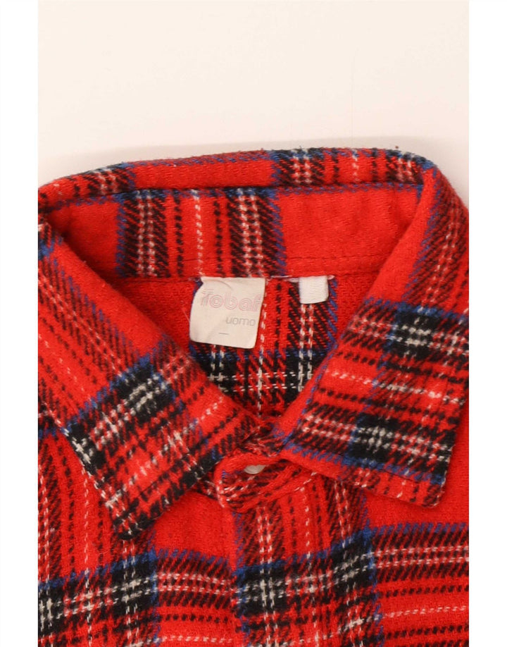 Vintage muška flanelska košulja, veliki crveni karirani