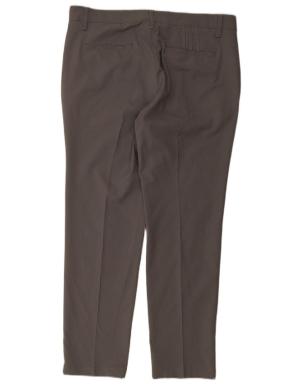 Adidas muške ravne chino hlače W34 L30 sivi poliester