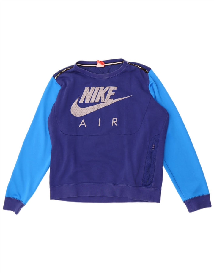 Nike muška majica s grafičkim motivima, pamuk srednje plave boje