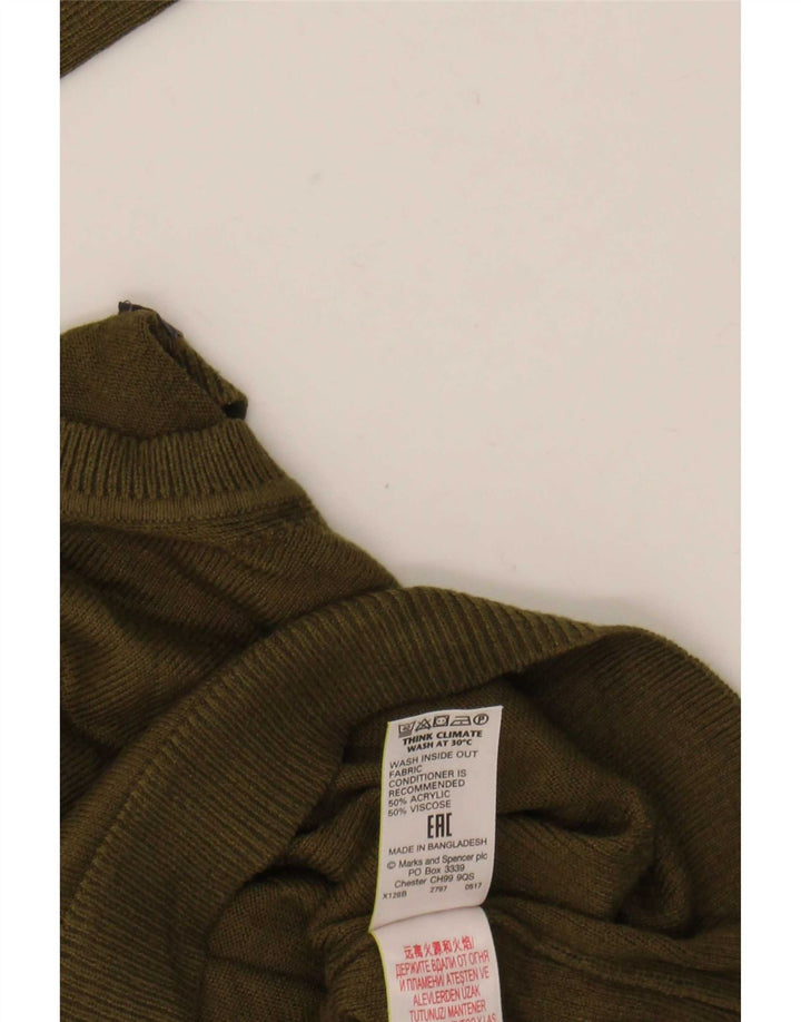 Marks & Spencer ženski pulover s okruglim izrezom UK 10 Small kaki