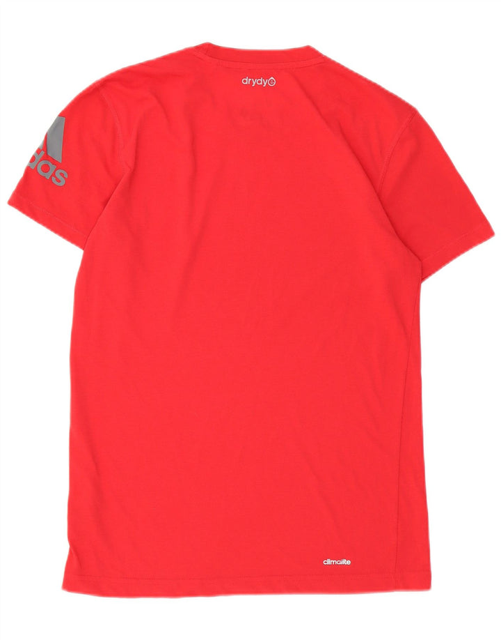 ADIDAS Mens Climalite Graphic T-Shirt Top Small Red Polyester