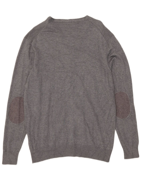 Pierre Cardin Mens Cardigan Sweater Large Grey Viscose