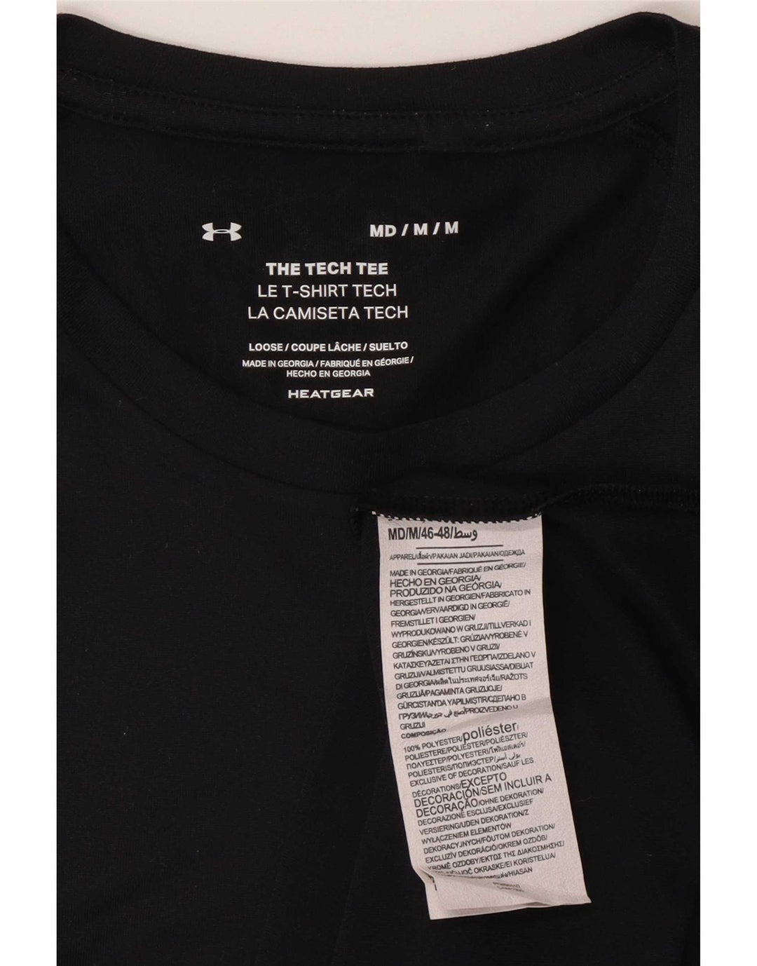 Under Armour muška majica Heat Gear Srednji crni poliester