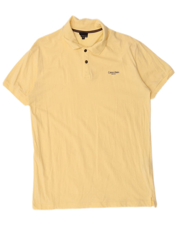 Calvin Klein Jeans muška polo majica 2XL žuti pamuk