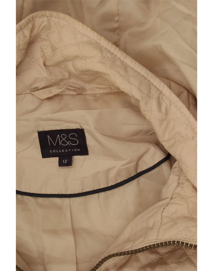 Marks & Spencer ženska prošivena jakna s kapuljačom UK 12 srednje bež boje