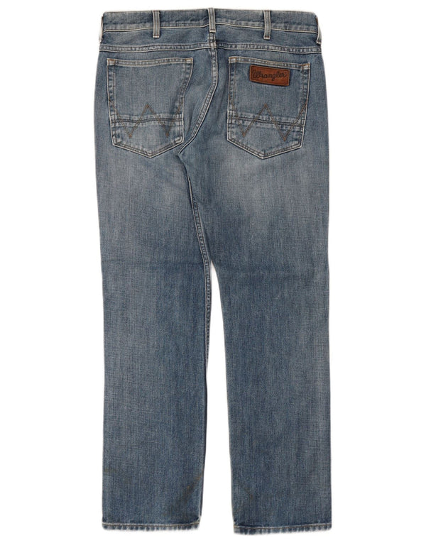 Wrangler muške Greensboro ravne traperice W32 L30 plavi pamuk