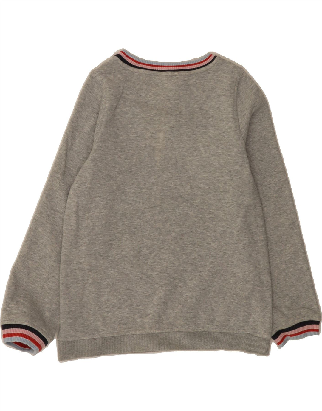 JOULES Girls Graphic Sweatshirt Jumper 9-10 Years Grey Polyester Vintage Joules and Second-Hand Joules from Messina Hembry 