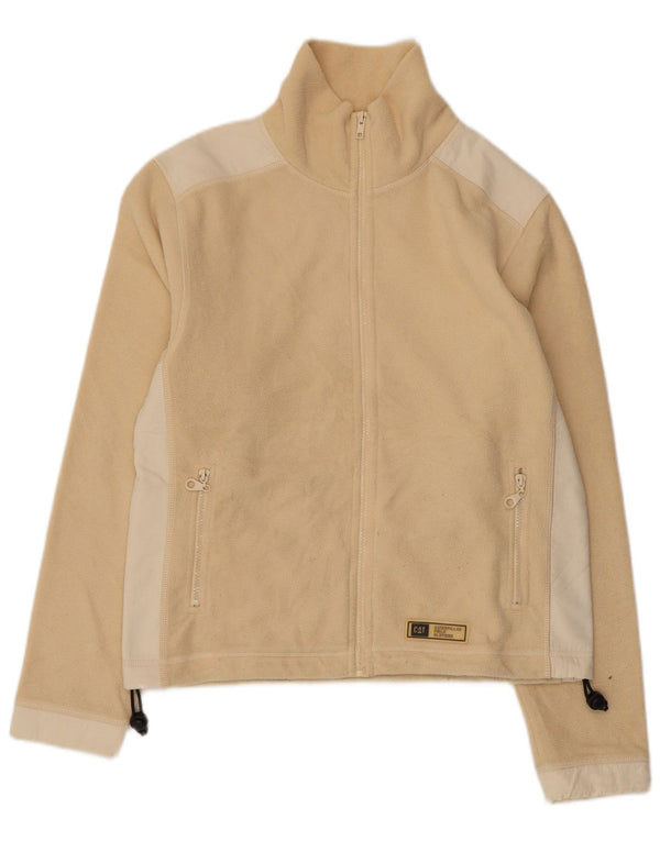 CAT Ženska radna odjeća Kratka jakna od flisa UK 14 Large Beige Colourblock