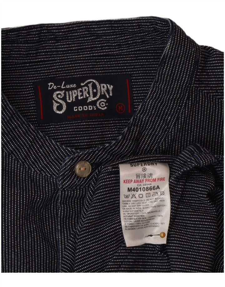 Superdry muška košulja srednje tamnoplave pruge od poliestera