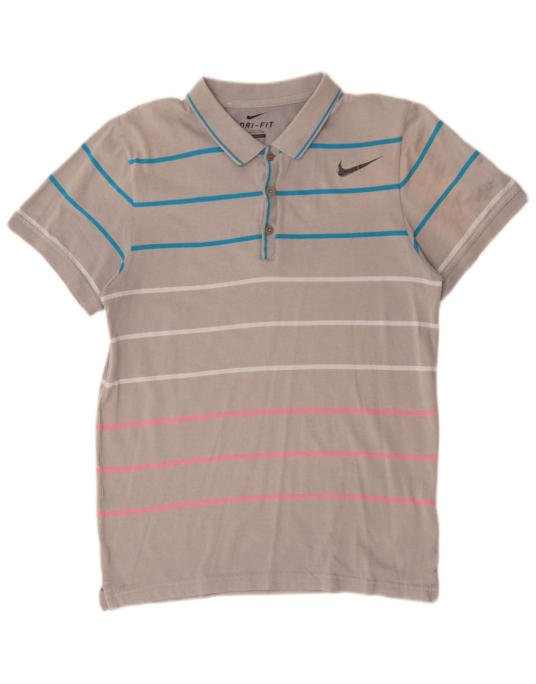 Nike muška Dri Fit polo majica mala pamučna siva na pruge