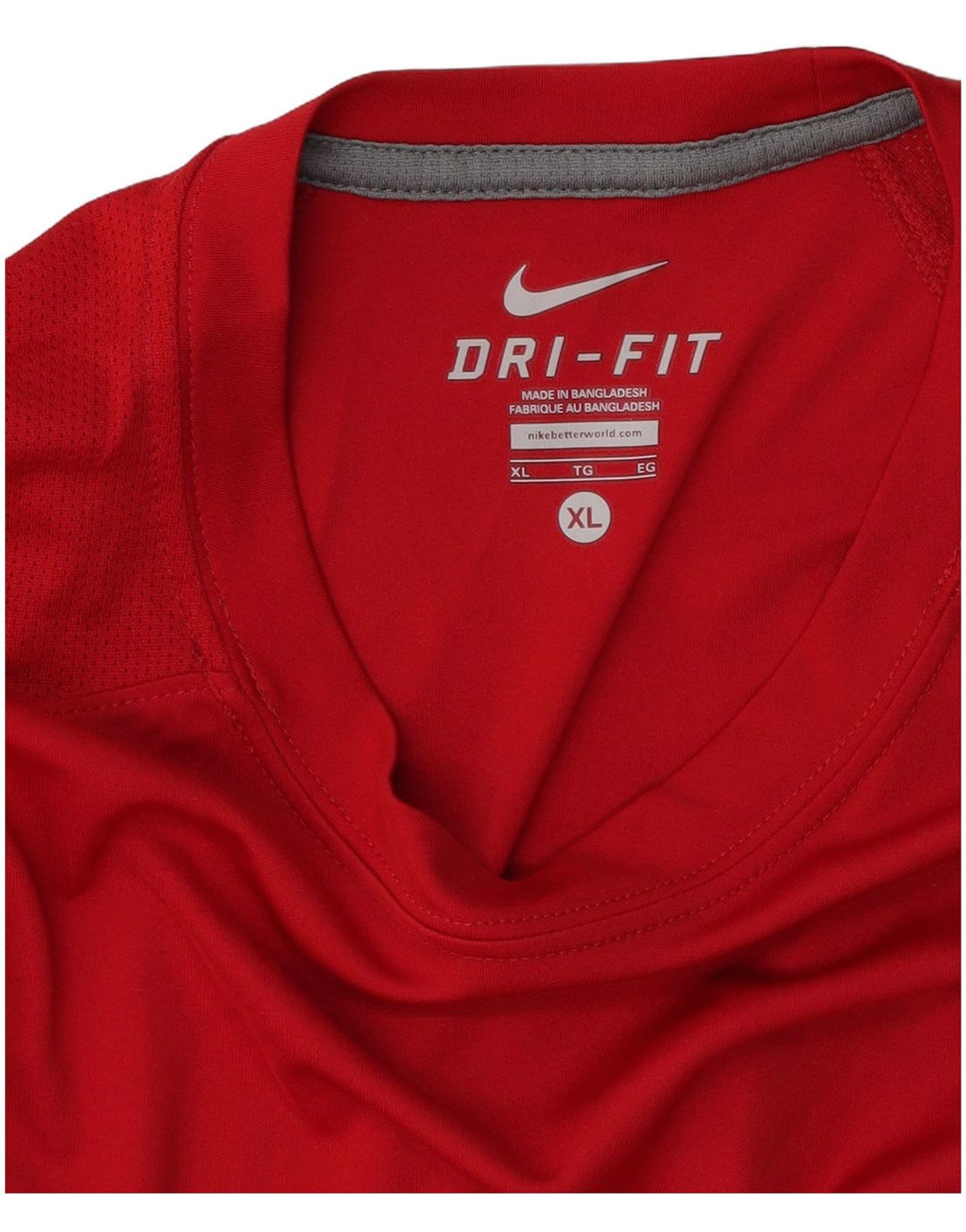 Nike Dri Fit T-Shirt Top XL crveni poliester