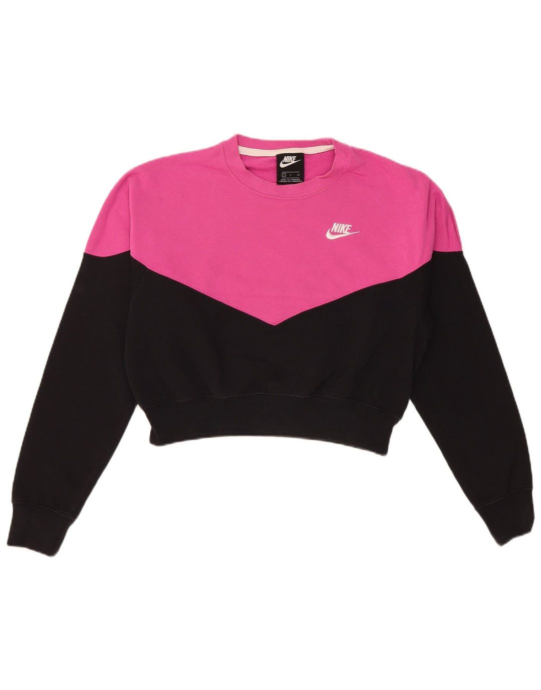 Nike ženska majica prekomjerne veličine UK 10 Small Pink Colourblock