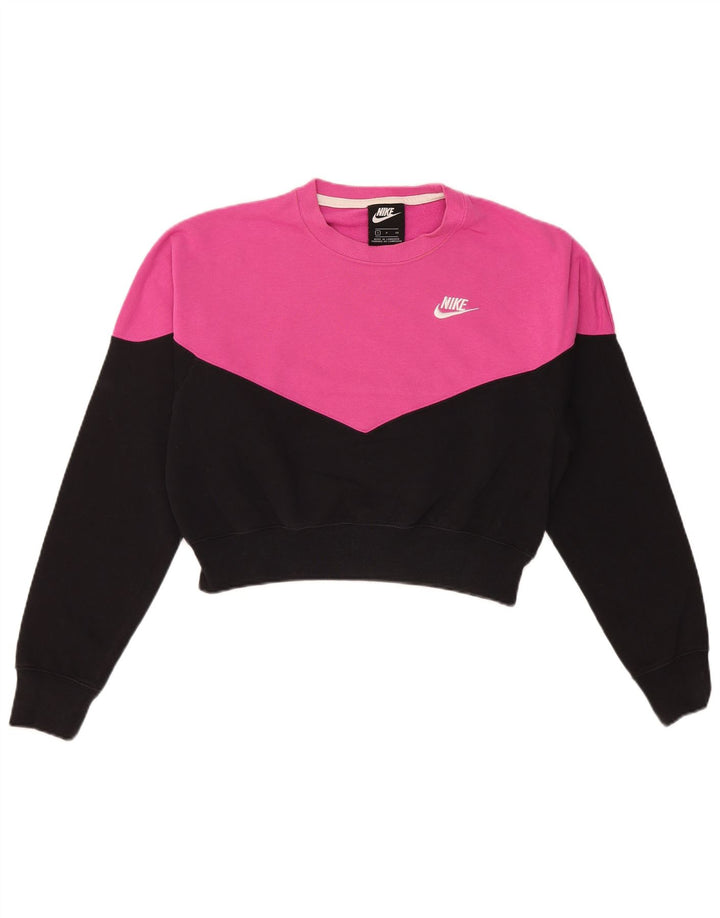 Nike ženska majica prekomjerne veličine UK 10 Small Pink Colourblock
