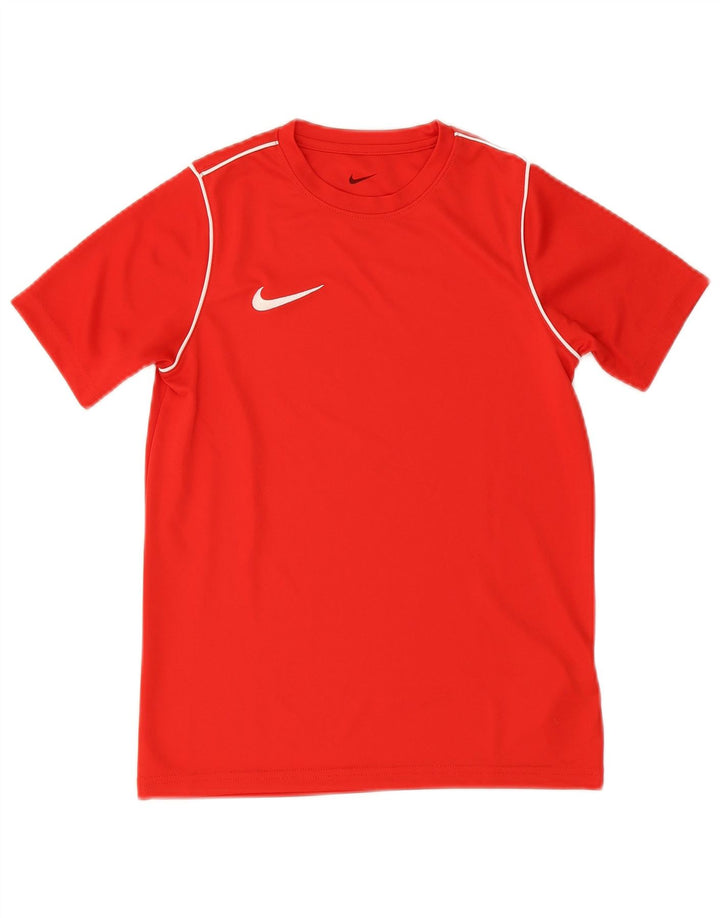 Nike Boys Dri Fit T-Shirt Top 10-11 Years Medium Red Poliester