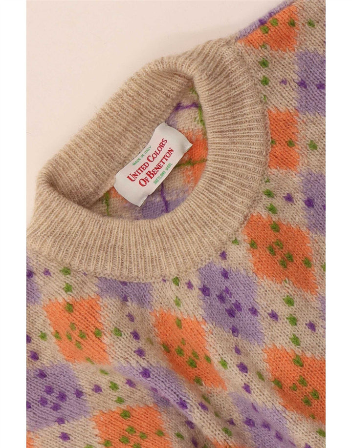 Benetton muški džemper s okruglim izrezom IT 48 srednje boje