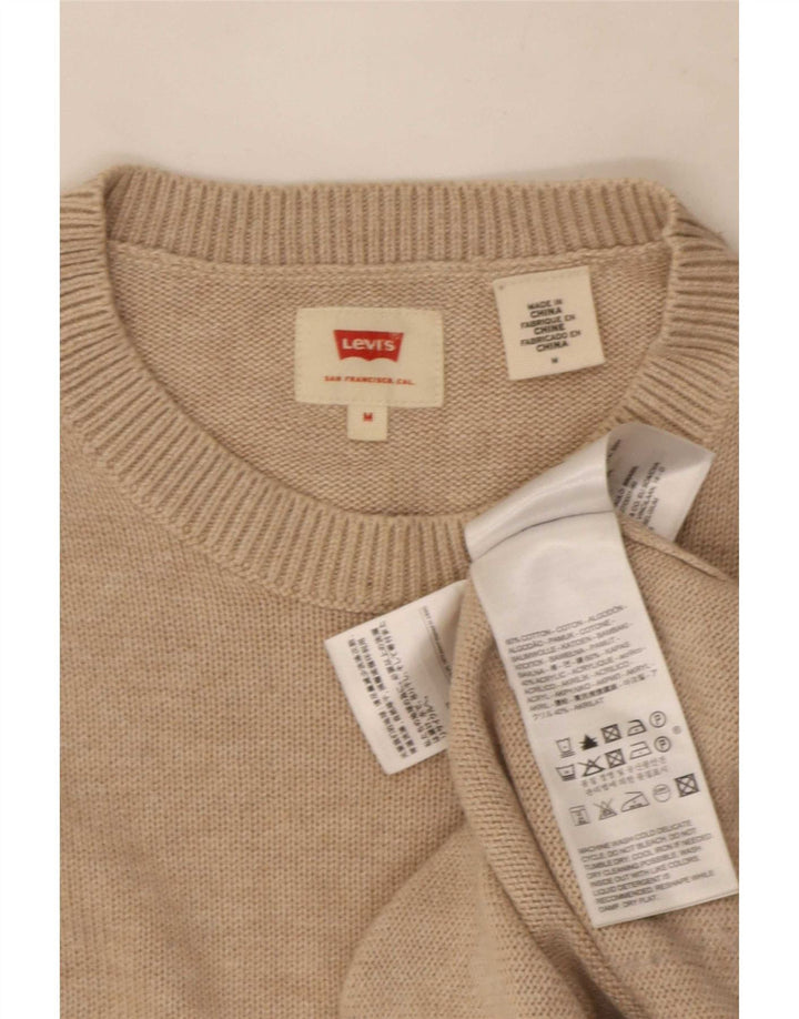 Levi's muški pulover s okruglim izrezom srednje bež boje od pamuka