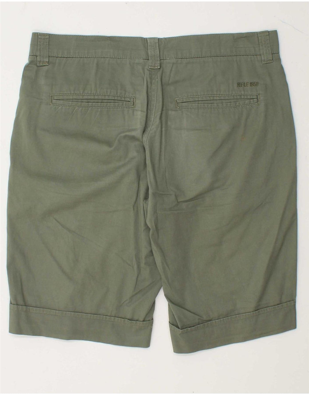 RIFLE Mens Chino Shorts W34 Large  Green