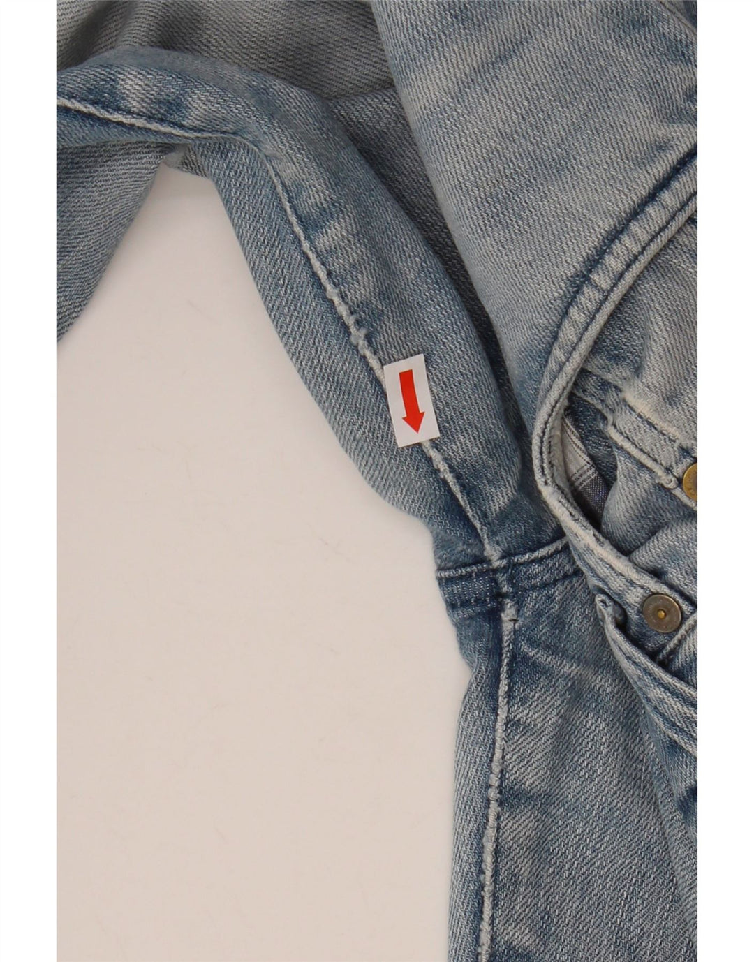 CALVIN KLEIN Ženske ravne traperice W28 L28 Plavi pamuk