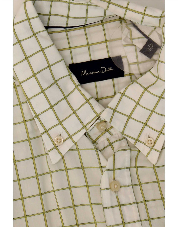 Massimo Dutti muška košulja XL bijeli karirani