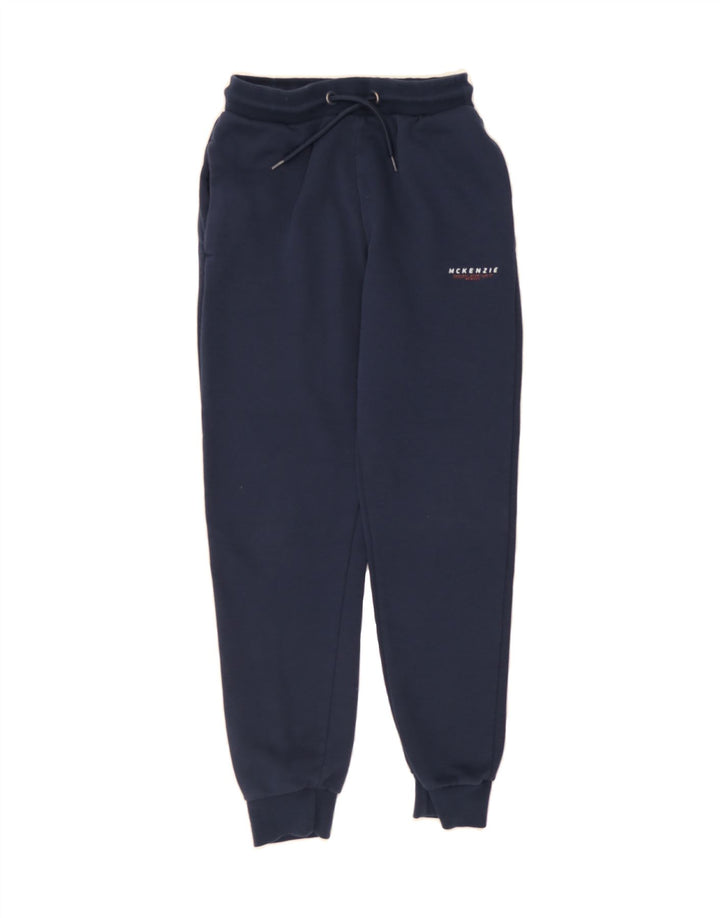 MCKENZIE Boys Tracksuit Trousers Joggers 13-14 Years  Navy Blue Polyester Vintage Mckenzie and Second-Hand Mckenzie from Messina Hembry 