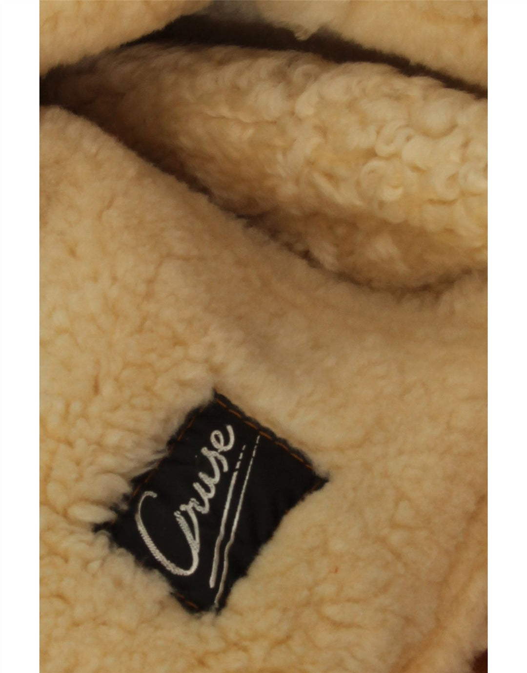 Vintage ženska prekomjerna jakna s kapuljačom od srednje bež kože EU 40