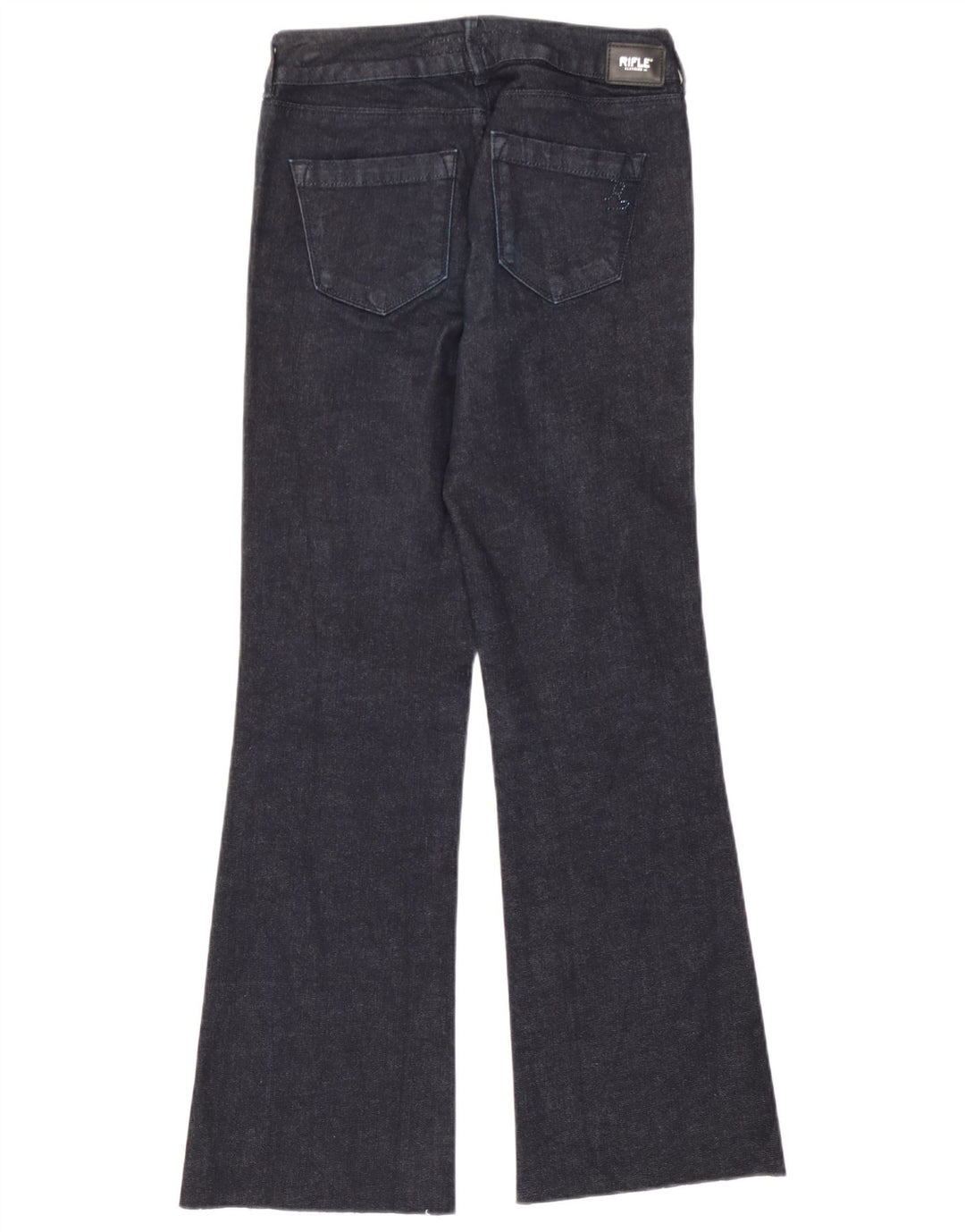 Ženske lepršave traperice Rifle W27 L29 tamnoplavi pamuk