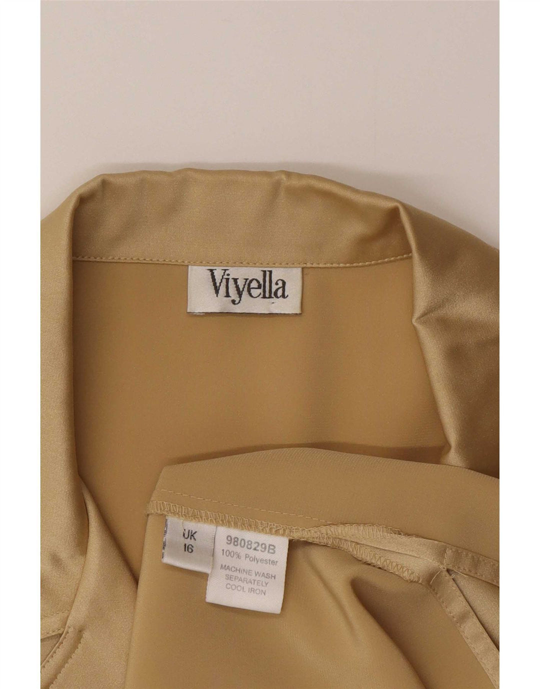 Viyella ženska košulja bluza UK 16 veliki zlatni poliester