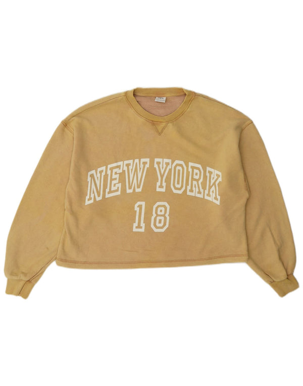 Zara Girls Graphic Oversized Sweatshirt Džemper 13-14 Years Yellow