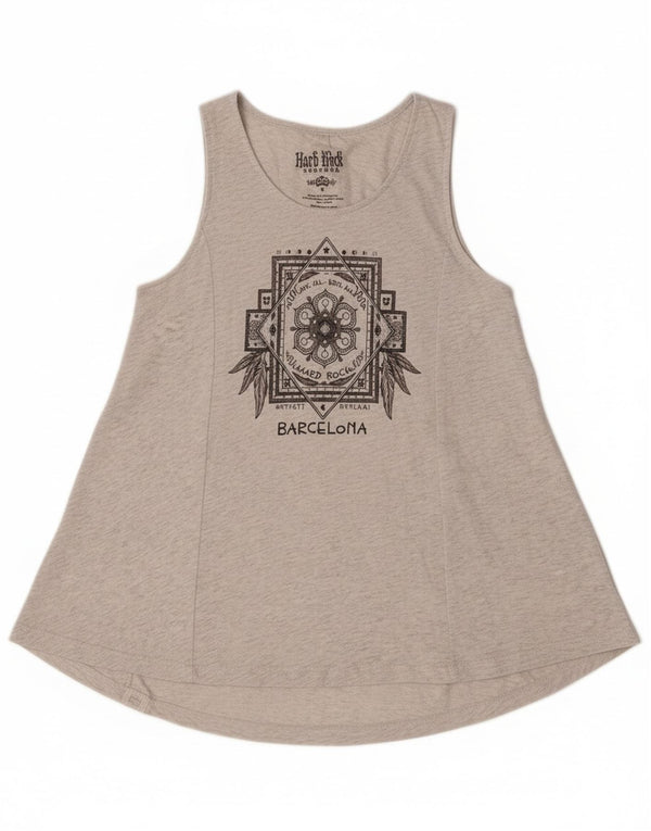 Hard Rock Cafe Ženski gornji dio prsluka s grafičkim motivima UK 8, mali sivi pamuk