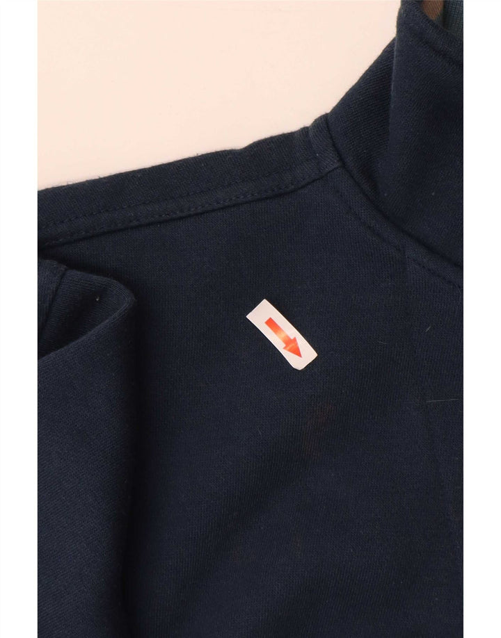 Ellesse muška majica s izrezom s patentnim zatvaračem, veliki tamnoplavi pamuk