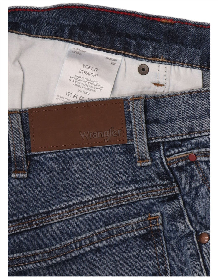 Wrangler muške ravne traperice W36 L29 plavi pamuk