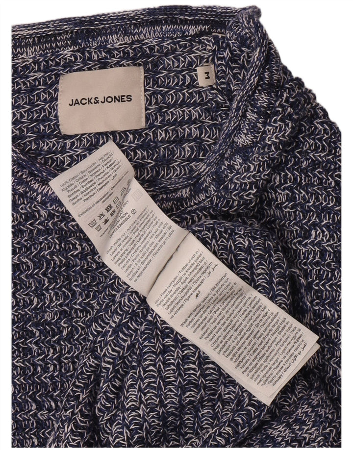 Jack & Jones muški džemper s okruglim izrezom Srednji tamnoplavi pamuk