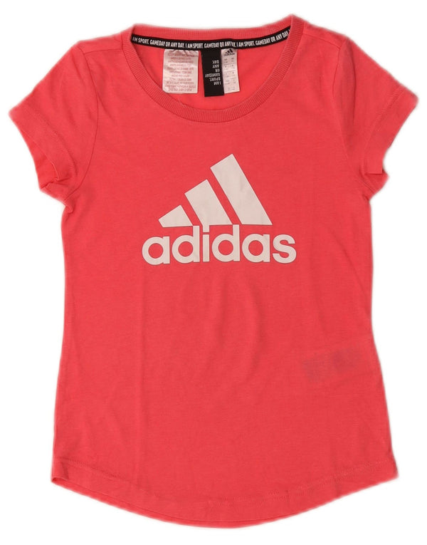 ADIDAS Majica kratkih rukava za djevojčice 7-8 godina, ružičasti pamuk