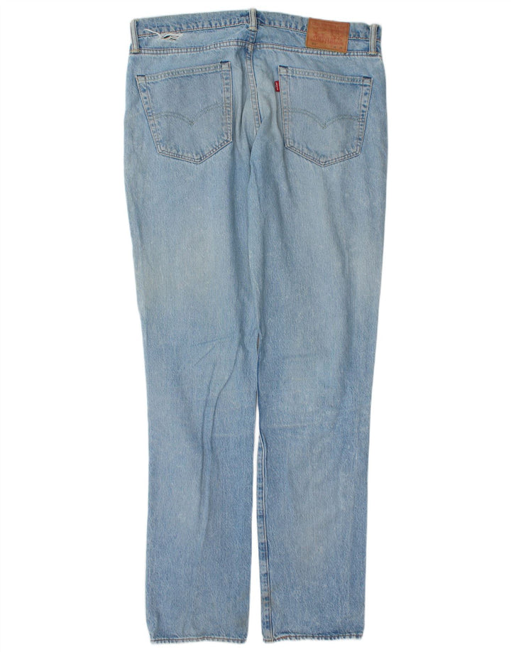Levi's muške uske traperice s oštećenjem W36 L34 plavi pamuk
