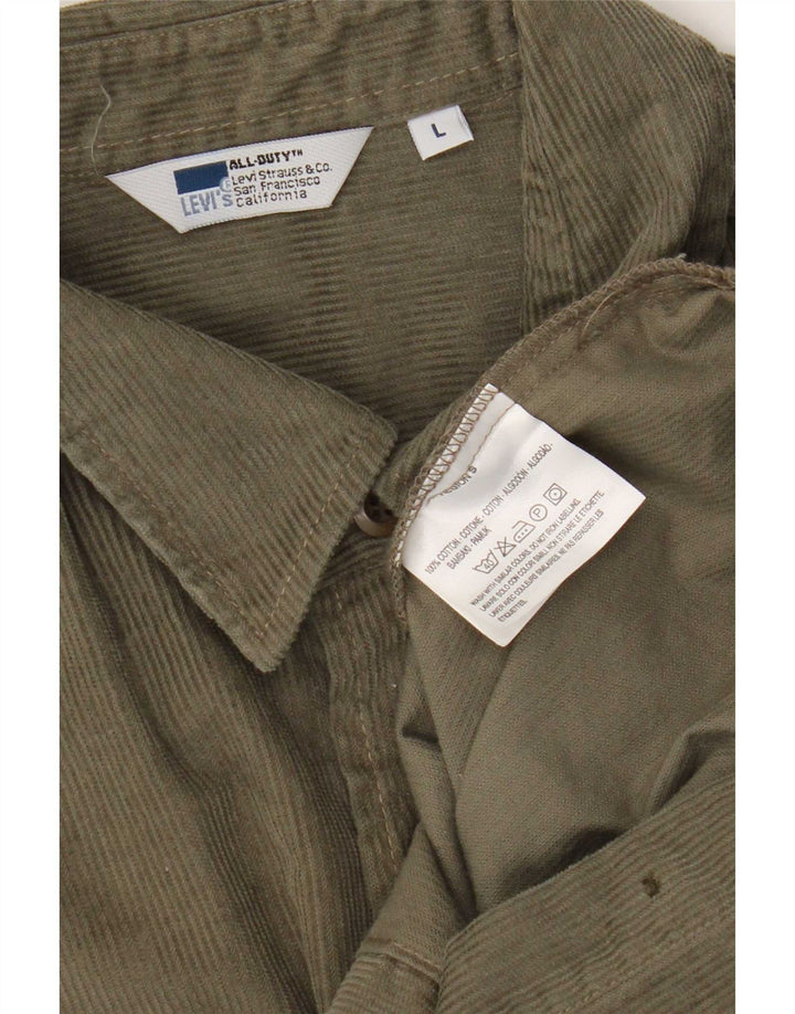 Levi's muška košulja od samta, veliki kaki pamuk