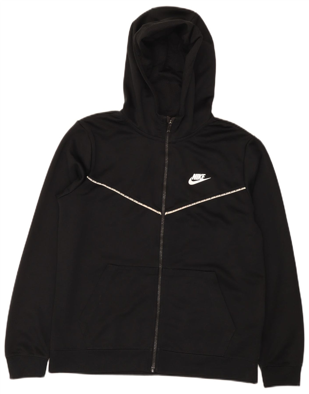 Nike Boys Zip pulover s kapuljačom 13-14 godina XL crni poliester