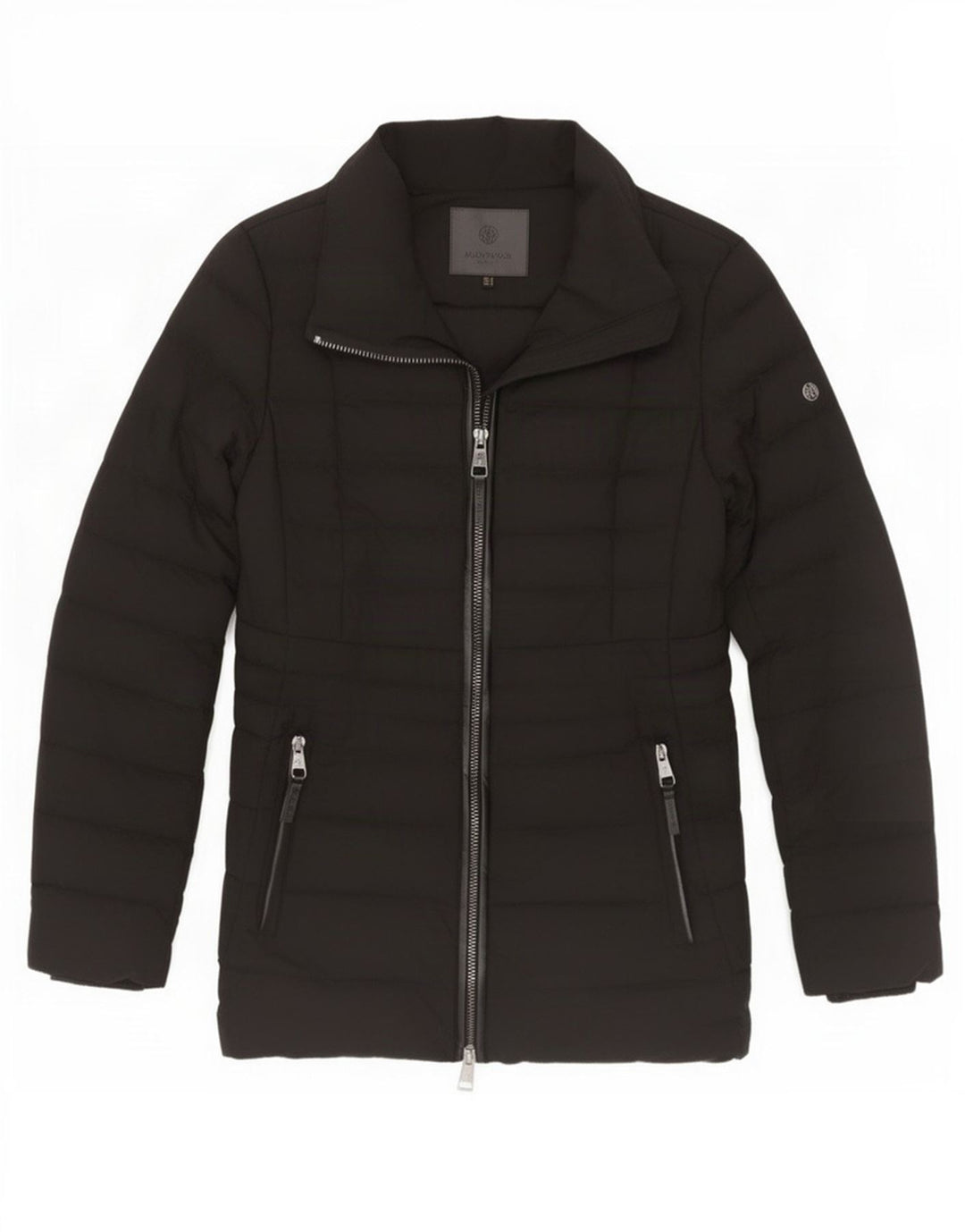 Ženska podstavljena jakna Massimo Dutti UK 10 mali crni poliester
