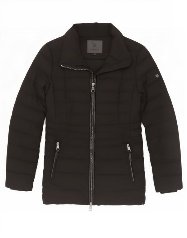 Ženska podstavljena jakna Massimo Dutti UK 10 mali crni poliester