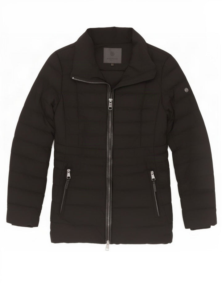 Ženska podstavljena jakna Massimo Dutti UK 10 mali crni poliester